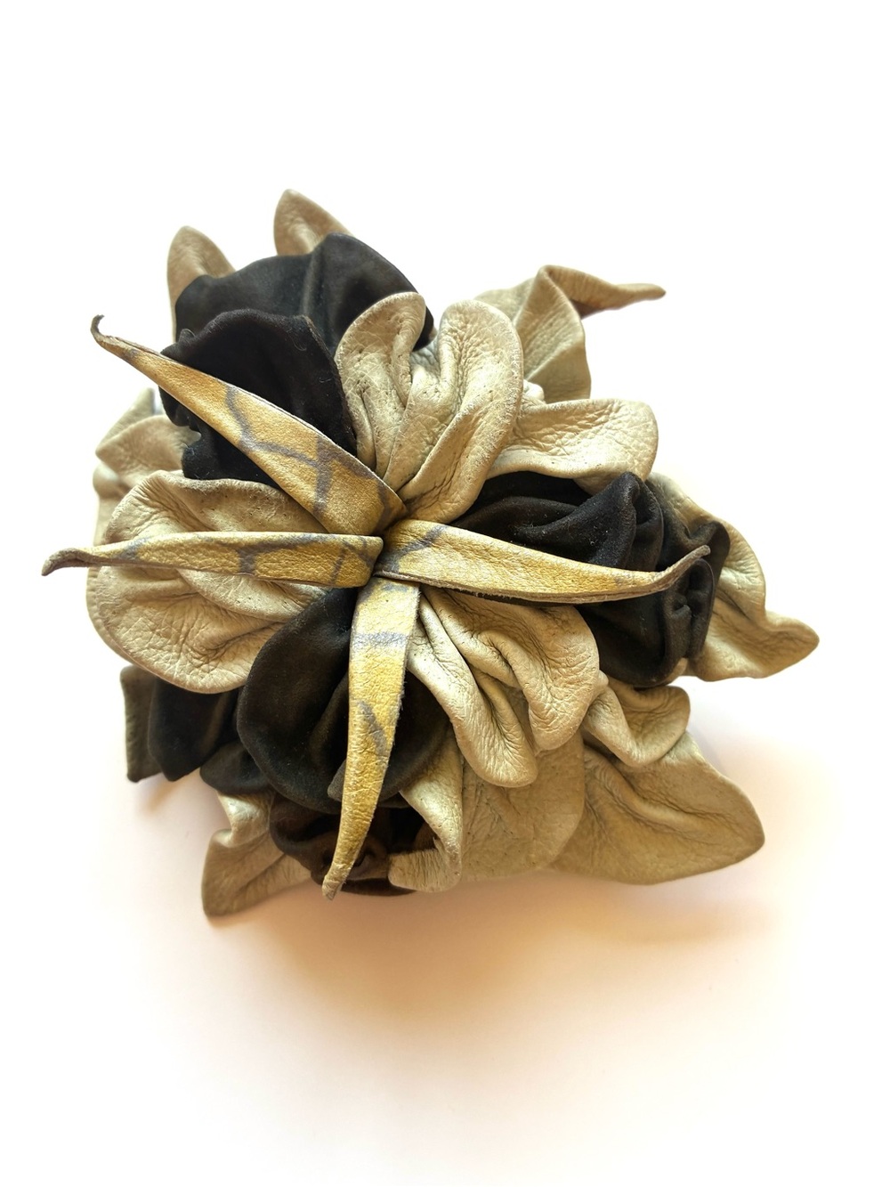 Vintage  Unique Natural Leather Barrette for Women’s Hair - Picture 12 of 15
